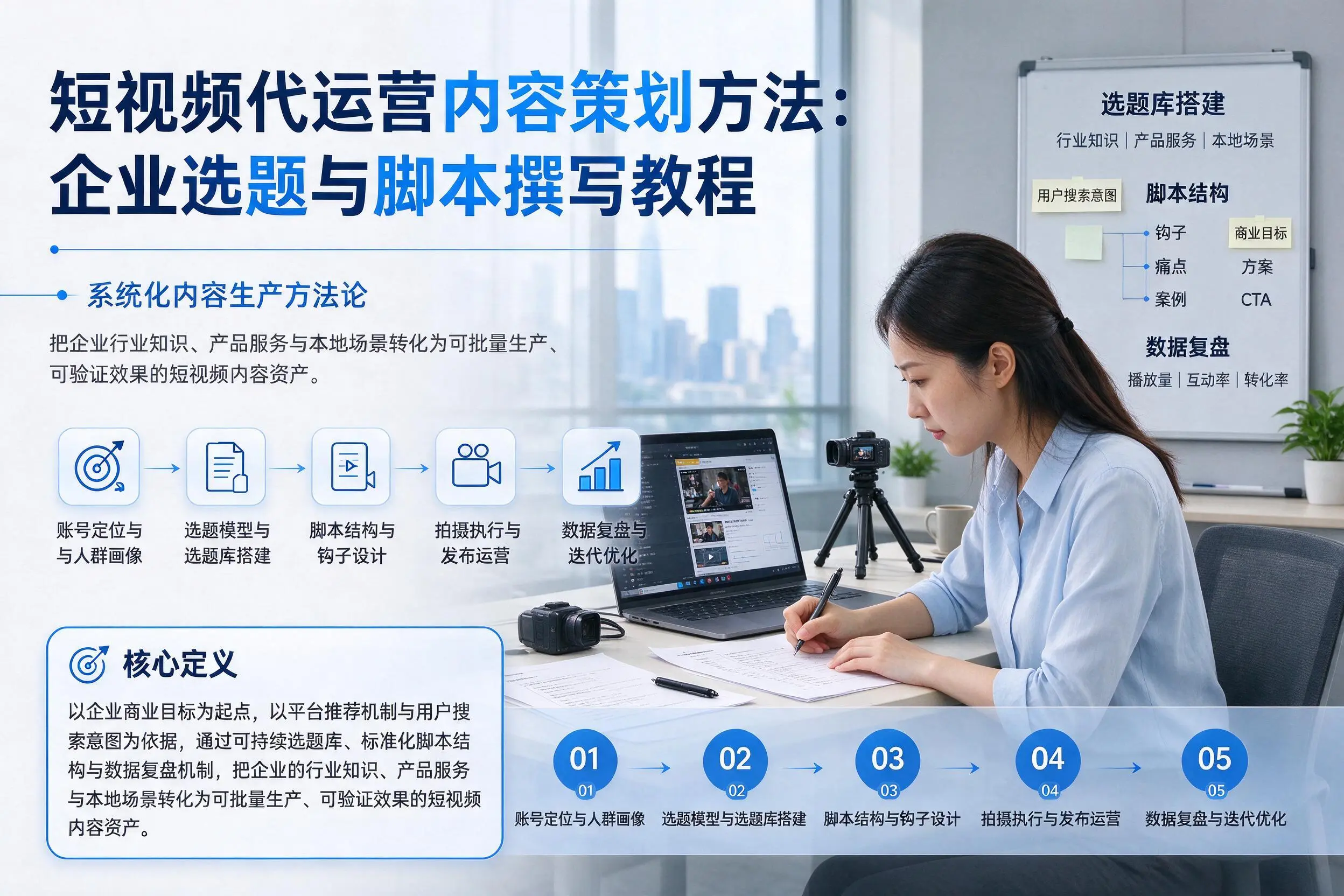 短视频代运营内容策划方法：河源企业选题与脚本撰写教程