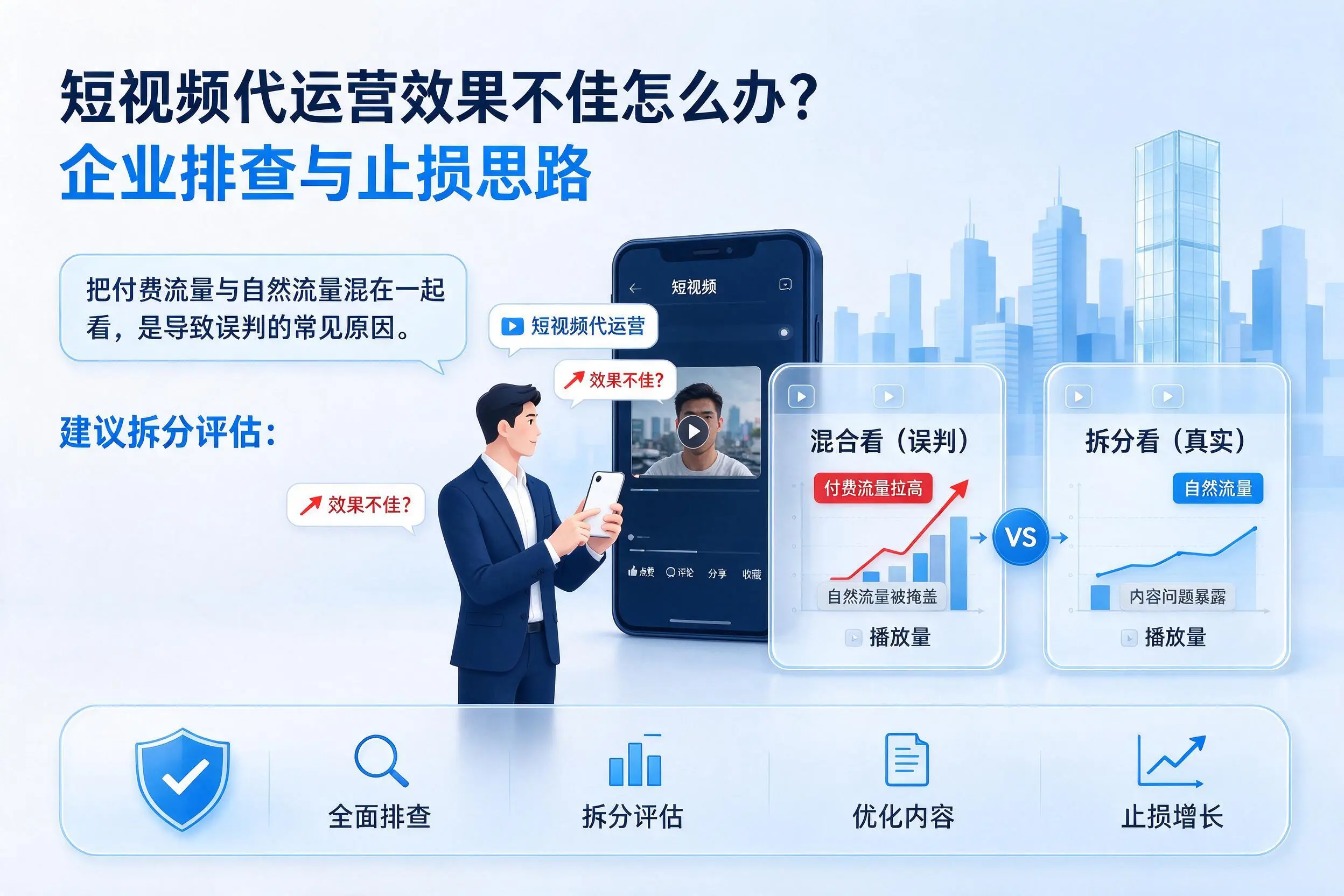 短视频代运营效果不佳怎么办?河源企业排查与止损思路