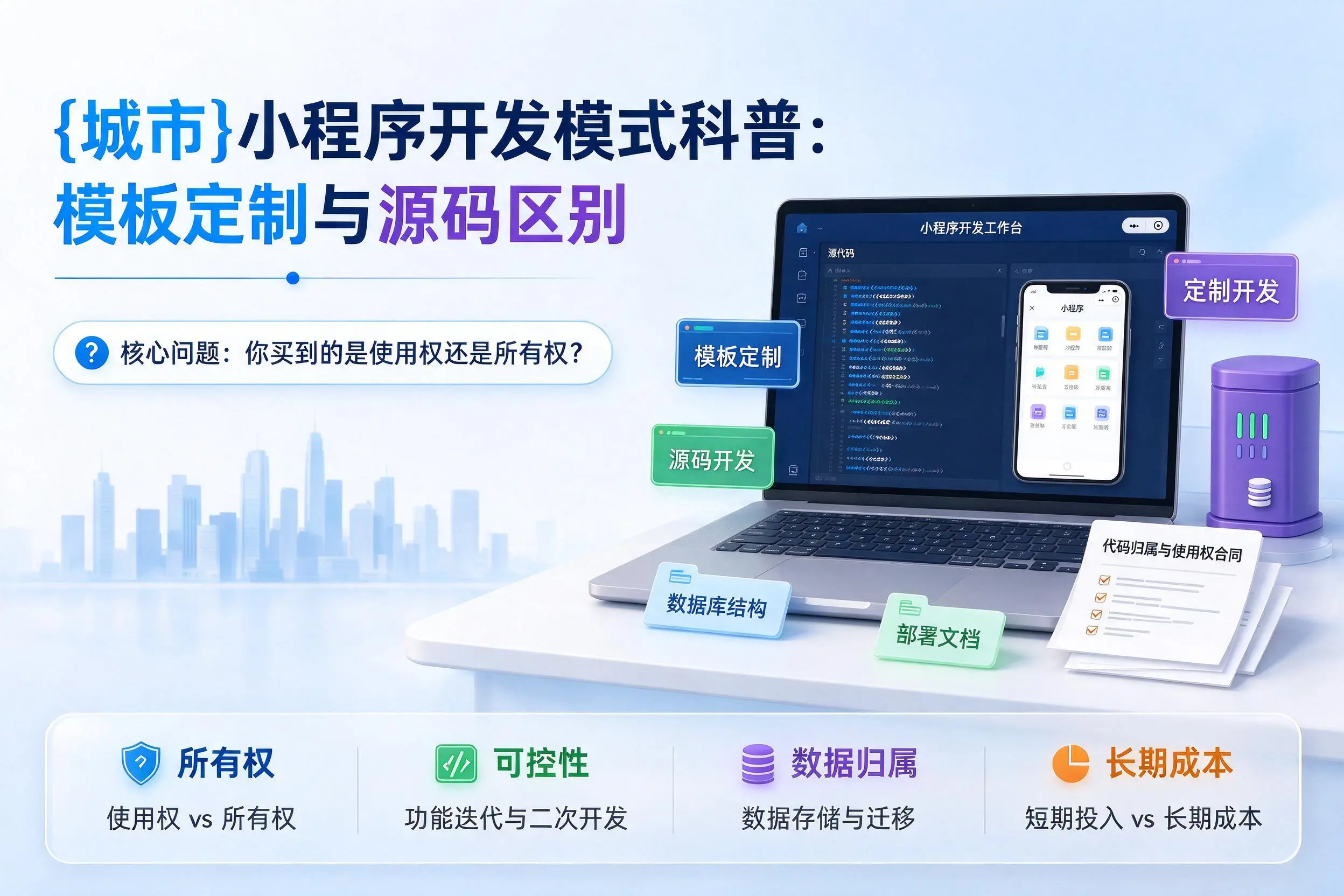 河源小程序开发模式科普：模板定制与源码区别