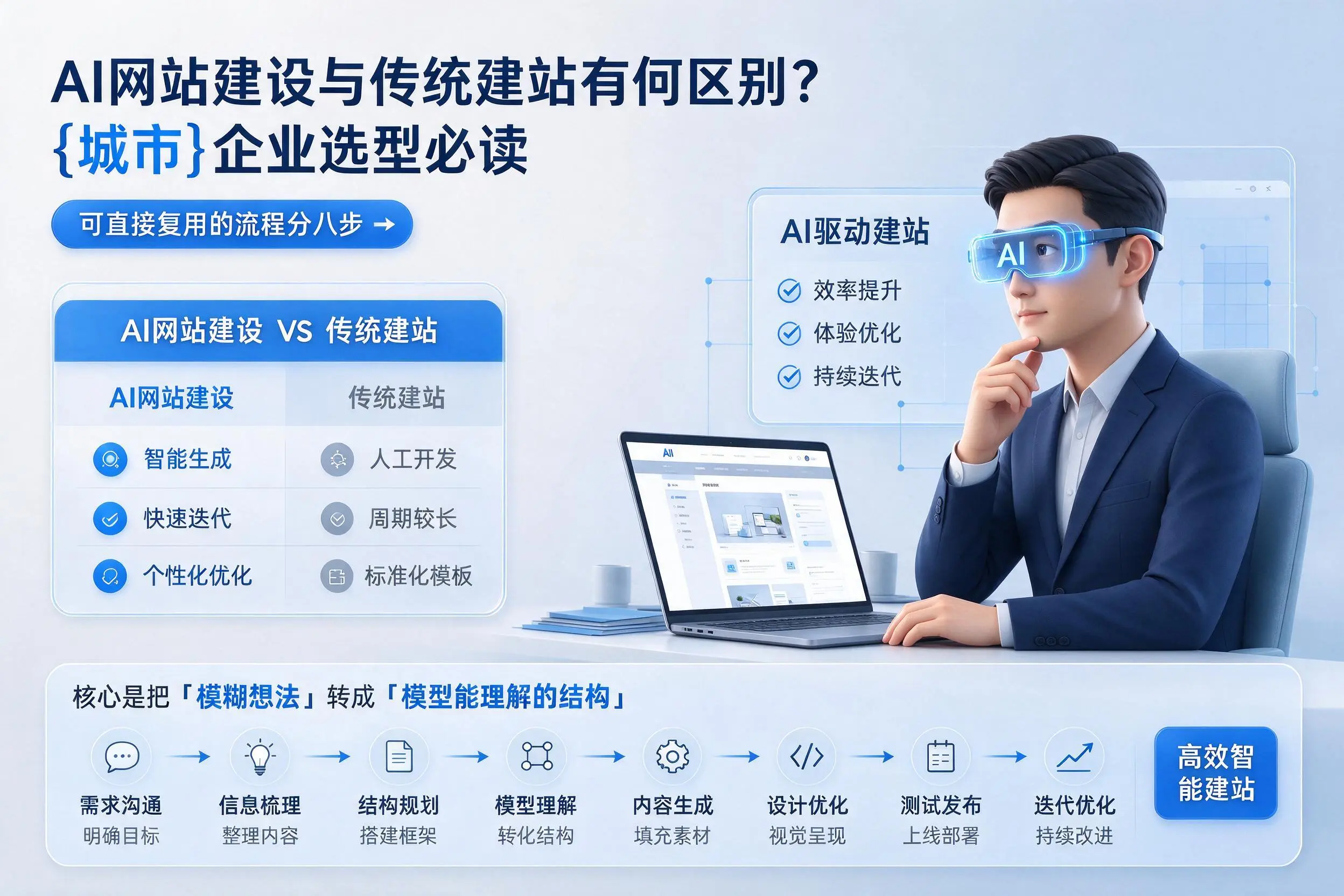 AI网站建设与传统建站有何区别？河源企业选型必读