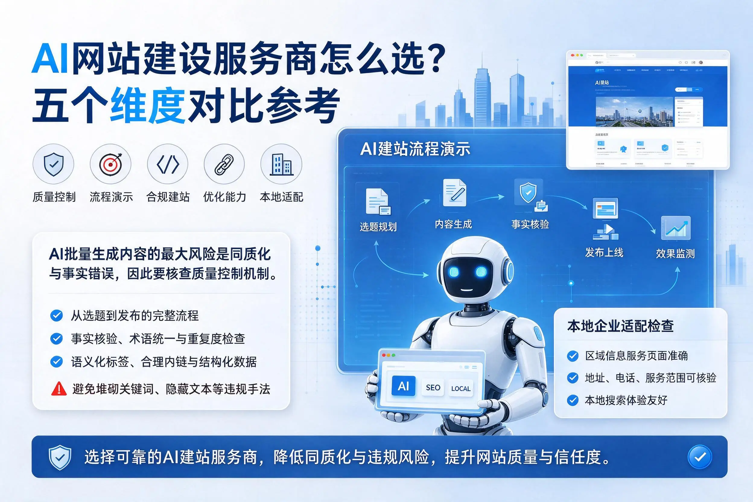 河源AI网站建设服务商怎么选?五个维度对比参考