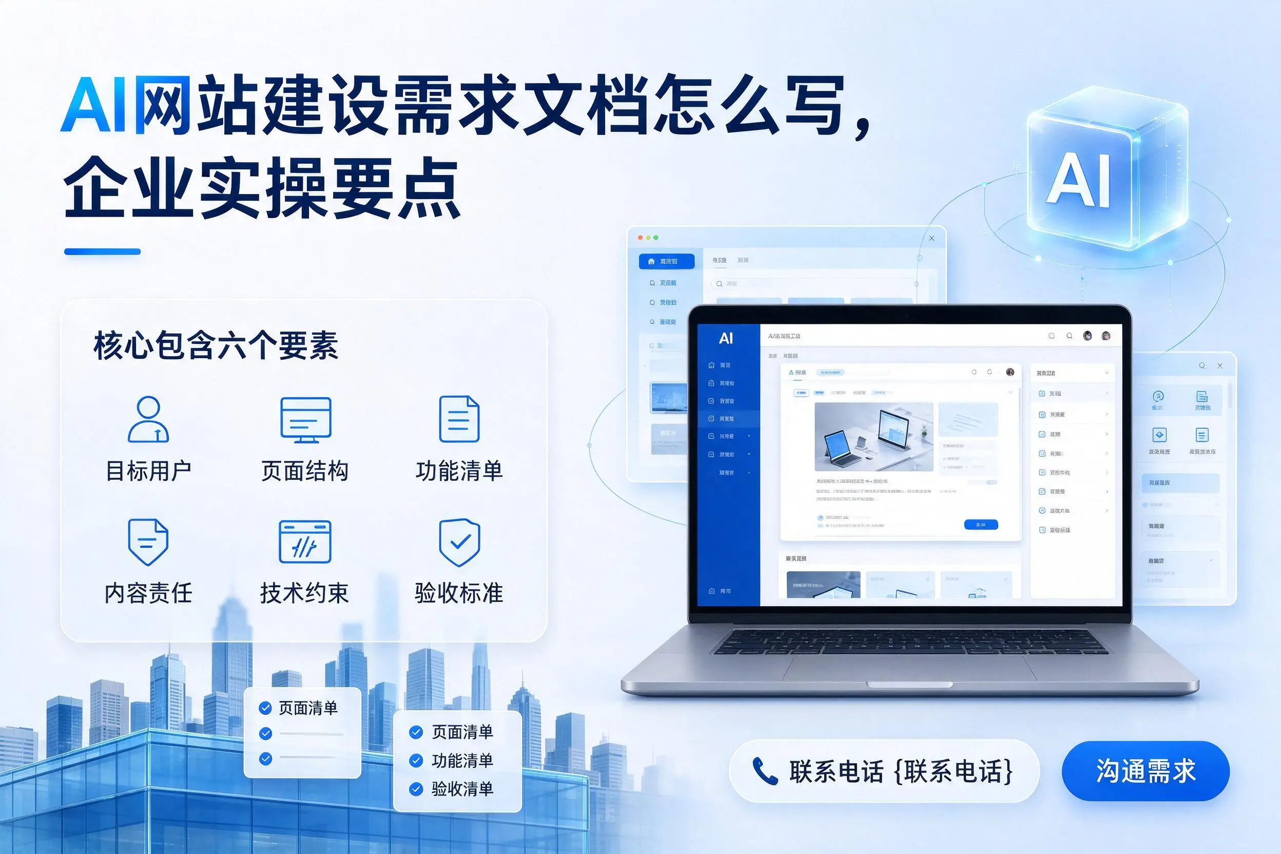 AI网站建设需求文档怎么写,河源企业实操要点